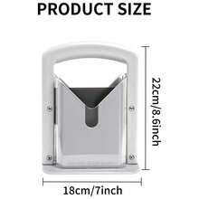 Bagel Biter Slicer And Cutter With Shield, Serrated Blade Cuts Bagels, Muffins, Buns And Rolls, Dishwasher Bagel Guillotine, White - View 3