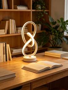 1 قطعة مصباح مكتب LED، مصباح طاولة فني حلزوني من الألومنيوم، قابل للتعتيم ب- 3 ألوان، مناسب للقراءة والدراسة والعمل | تصميم حديث بسيط، ديكور المنزل، إضاءة غرفة النوم، هيكل معدني متين، زر USB - متعدد الألوان - مشاهدة 3
