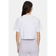 FILA | Kurzes Damen-T-Shirt, Locri Loose Cropped Tee Modell, Kurzarm-T-Shirt aus 100 % Bio-Baumwolle mit lockerer Passform und Print - Weiss - Übersicht 4