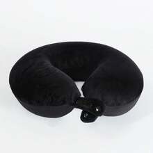 Makimoo Travel Neck Pillow, Top Memory Foam Pillow For Head Support, Ideal For Airplanes, Cars, And Home Recliners, Adjustable And Soft (Black) - 顏色A - 查看 2