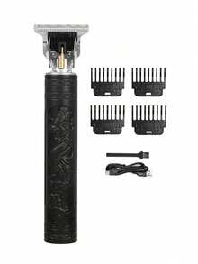 Men's Haircut Kit, Wireless Digital Display Haircut Trimmer With USB Charging, ABS Body, Rechargeable Lithium Battery, Professional Haircut Set, Ideal Father's Day Gift, Battery Capacity: 1500mAh+600mAh - Black - View 10