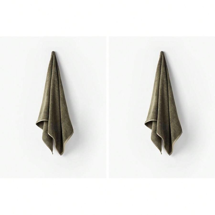Linen House Nara Charcoal 40x60cm Hand Towel - Green - View 1
