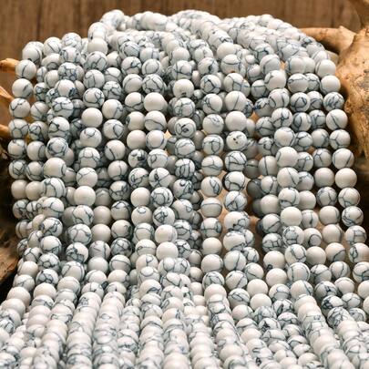 1 Strand 4/6mm White Seed Beads, Approx 25pcs, Suitable For DIY Jewelry Making, Bracelets, Necklaces, Party Favors