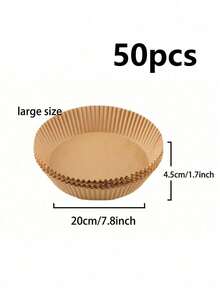 50/100 tờ giấy lót nồi chiên không dầu, giấy thấm dầu dùng trong gia đình, thảm nướng silicon, giấy lót nồi, giấy lót thực phẩm dùng trong lò nướng, giấy lót bát. - Cà phê nâu - Xem 11