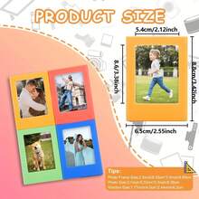 1/3pcs 3-Inch Magnetic Photo Frame, Suitable For Fujifilm Instax Camera Film, Decor For Office, Kitchen, Living Room, Bedroom, Valentine's Day, Birthday, Mother's Day Gift - Multicolor - View 12