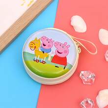 Hasbro Ví tròn mini hình chú heo hoạt hình dễ thương cho trẻ em, túi nhỏ có khóa kéo, hộp đựng tai nghe và dây cáp. - Nhiều màu - Xem 15
