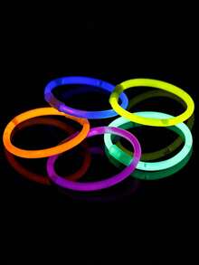 50/100 Peças Bastões Fluorescentes de 8 Polegadas - Opções Multicoloridas, Adequados para Colar, Pulseira DIY, Festa de Aniversário, Casamento, Halloween, Lembrancinhas, Presentes de Ano Novo e Dia dos Namorados - Visão 5