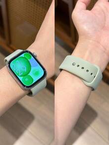 Dây đeo đồng hồ silicon tương thích với dòng đồng hồ Watch Fit3 Fit4 Fit4Pro, dành cho cả nam và nữ. - Màu xanh lá cây chính thức - Xem 5
