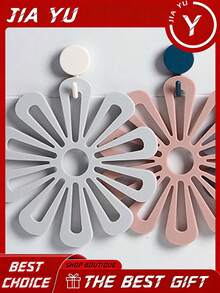 1 件装硅胶耐热餐垫，圆形防滑厨房餐桌垫，适用于热菜、锅具和杯子 - 仅限手洗，耐用尼龙材质 - 彩色 - 查看 5