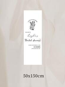 1pc Custom Wedding Welcome Banner, Custom Text,Custom Text Bridal Shower Banner, Bachelorette Party Backdrop Decoration,Minimalist Wedding Entrance Decoration - Multicolor - View 19