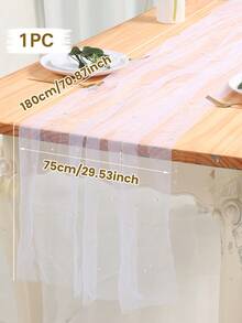 1件珍珠白薄纱面料，镶嵌珍珠，半透明婚礼背景幕布，可用于装饰婚纱、婚礼派对、摄影背景、桌布、横幅、礼品包装，优雅的珍珠刺绣薄纱也适用于DIY工艺品、仪式装饰、新娘送礼会、家居装饰、活动背景。 - 白色珍珠 - 查看 14