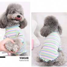 Quần áo cho chó cưng: Áo vest cho cún con, áo thun, áo sơ mi, váy mùa xuân dễ thương cho thú cưng, áo lót, trang phục cho chó con. - màu xanh lá - Xem 5