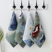 Handuk Jacquard Bergaya Lukisan Minyak Kartun, Handuk Super Menyerap, Hadiah Handuk Mandi Portabel - MultiWarna - View 15