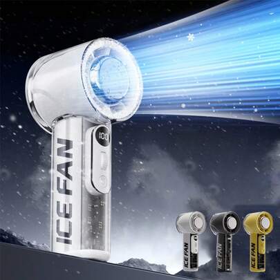 LED ekranlı, Type-C portlu, kordonlu, 100 kademeli kademesiz hız ayarlı, güçlü hava akımlı, hem erkekler hem kadınlar için uygun, 3 renk seçeneği bulunan, dış mekan, ev kullanımı ve hediye için ideal mini el tipi taşınabilir elektrikli vantilatör.
