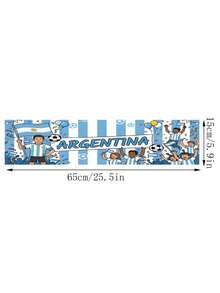 1面2026年世界杯10国世界杯足球赛手持加油旗，氛围装饰拍照道具，国旗加油道具，阿根廷、巴西和其他热门国家队涤纶旗，足球迷居家观赛必备，酒吧主题装饰 - A - 查看 17