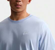 Nike 男士透气圆领运动T恤，夏季新品 - 藍色 - 查看 4