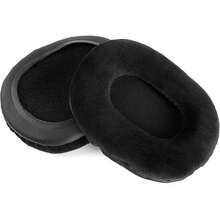 Almofadas de ouvido de veludo de alta qualidade - Capas de espuma de substituição compatíveis com os fones de ouvido ATH-M50x M50 M40 M40FS / Arctis 7 / Arctis 5 / Arctis Pro / MDR-7506 V6 - Preto - Ver 7