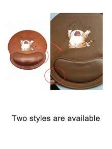 Wrist Support Mouse Pad, Cute Working Cat Pattern Design,Ergonomic Design With Wrist Rest, Faux Leather Mouse Pad,Comfortable Mouse Pad With A Smooth Wrist Support,Computer Desk Mat,Office Keyboard Pad,Desktop Protector,Suitable For Non-Slip Base,Gaming, Anti-Slip, Computers, Laptops, Office, And Home Use,Graduation Season Souvenir,Ideal For Office & Gaming, Perfect Gift For Valentine's Day, Mother's Day - Multicolor - View 7