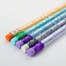 5支/20支装新款印花装饰铅笔，设计精美，带橡皮擦，适用于办公室、学校等多种场合，是绘画、书写、素描的理想之选，也是精致的小礼物。 - 套裝 - 查看 7