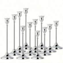 30/12pcs Minimalist Single-Head Electroplated Iron Candle Holder Decor, Romantic European Style Home Candlelight Dinner Wedding Decoration, Table Centerpiece, Suitable For Various Holidays, Room Decor (Candles Not Included) - Multicolor - View 14