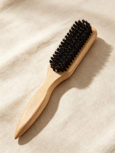 1pc Multi-Purpose Wooden Handle Brush, Hair Brush, Shoe Brush, Beard Brush, Versatile Household Wooden Brush