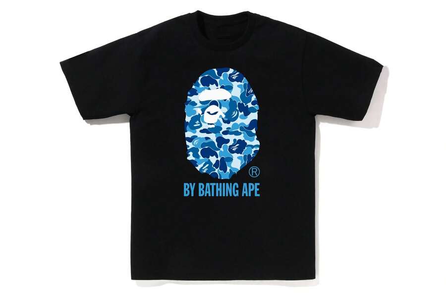 Men's T Shirt Versatile Fit, Men's Breathable Cotton T-Shirt, Men'S Graphic T-Shirt - Black With Blue Mask Print - Lightweight Summer Tee For Everyday & Themed Events - Breathable Round Neck Shirt - Casual Streetwear Essential, Event Apparel, Bold Print Top, Comfortable Fit, Street Style,  Design, Soft Material, Print Top, Young Adults 100% Cotton, 220g Fabric, Gift For Dad Christmass Gift - 黑色17 - 查看 1