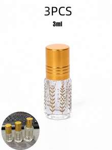 1/10 金色玻璃球瓶，3/6/12ml 电镀球瓶按摩油瓶，香水分装瓶，玻璃精油球瓶，香水样品包装，精油旅行装，母亲节礼物，香水瓶，适合居家和旅行，方便携带 - 金色 - 查看 19