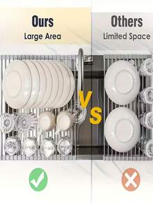 1 cái giá để ráo rau củ quả bằng thép không gỉ sáng tạo, giá đựng miếng bọt biển bồn rửa nhà bếp, giá để ráo nước nhà bếp bằng thép không gỉ có thể gập lại | Giá để ráo nước bồn rửa xoay được | Giá để ráo nước bồn rửa tiết kiệm không gian - màu đen - Xem 3