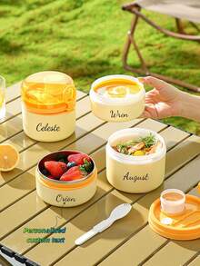Kotak Makan Siang Stainless Steel Personalisasi Baru 2026, Wadah Buah Luar Ruangan, Kotak Bento, Mangkuk Sup Portabel Berinsulasi Kapasitas Besar, Cangkir Sarapan Genggam, Desain Unik, Musim Kembali ke Sekolah - MultiWarna - View 1