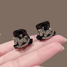 スワロフスキーアクセントの前髪ピンセット サイドシュリンプクリップ ミニチュアアップスタイル サイドヘアアクセント - 1 - チェックする 5