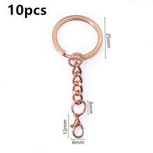 10pcs 25/28/30mm Diameter Keychain Ring Key Chains With Lobster Clasp Crafts DIY Jewelry Making Accessories Findings - Keychain - View 29