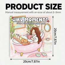 24-Page Coloring Book For Girls, Cute & Comfortable Scenes, Relaxing Daily Life, Releasing Creativity, Great Gift For Mother's Day, Children's Day, Halloween, Christmas, Back To School, Birthday - Single Piece - View 2