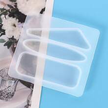 1个DIY发夹树脂模具 手工个性发夹 水晶环氧树脂模具 女孩气质发夹 几何硅胶模具 - 白色 - 查看 18