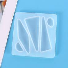 1个DIY发夹树脂模具 手工个性发夹 水晶环氧树脂模具 女孩气质发夹 几何硅胶模具 - 白色 - 查看 21