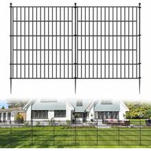 5 Panels No Dig Decorative Outdoor Garden Fence Yard, 32 In(H) X 23.6 Ft(L) Animal Barrier Fencing Rustproof Metal Wire Panel Border Dog, Rabbits, And Patio Temporary Ground Stakes - 5 Panels- 32 In(H) X11.8 Ft(L) With Gate - View 9