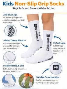 2 Pairs Yufree Men's Football Anti-Slip Traction Pads Basketball Sports Grip Socks, MENDENG Men's Anti-Slip Socks For Hospital, Training, Sports, Yoga, Pilates, Unisex Anti-Slip Grip Socks For Barre, Ankle, Cushioning - Multicolor - View 4