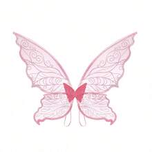 Cánh bướm dành cho người lớn, đạo cụ biểu diễn, cánh tiên cho chương trình lễ hội, chất liệu vải mới. - Hồng - Xem 9