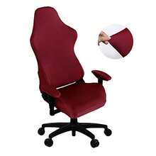 SARAFLORA - Fundas elásticas para sillas de juegos lavables para sillón silla giratoria silla de juegos silla de computadora color burdeos XL - Borgoa - Ver 9