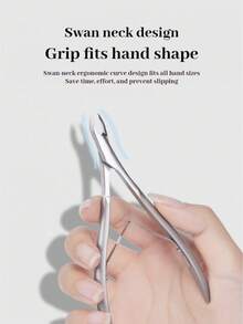 BAOSHIMAN Professional Silver Swan Nail Clippers, High-Precision Stainless Steel Cuticle Scissors, Ultra-Sharp Cuticle Remover, Blade Length 3-4mm, Essential Tool For Salon And Home DIY Manicure - Multicolor - View 3
