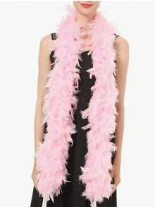 Feather Boa, DIY Party Dress Up Accessories, Colorful Feather Boa, Boa Decorations, Women's Faux Feather Boa - Vintage Style Polyester And Spandex Blend, Suitable For Birthday Parties, Halloween, Christmas, Race Day, Afternoon Tea Parties, New Year's Eve, Concerts And Home Decor, Dance Weddings, Stage Performances, Carnival Costumes And Accessories, Party Supplies - Multicolor - View 5
