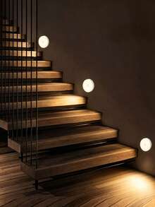 1/3/6 pièces Lampe à détecteur de mouvement rechargeable USB, ampoules LED, peut être posée ou montée au mur, température de couleur réglable, plafonnier semi-encastré jaune pour l'extérieur et le jardin, comprend les accessoires d'installation et la commande par bouton, convient pour éclairer des endroits tels que les escaliers, les armoires, les chambres, les tables de chevet, etc., offrant des options de lumière chaude et blanche, idéal pour la décoration de la maison, du bar, du restaurant et de l'hôtel. - Blanc - Voir 7