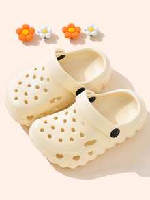 Zuecos huecos para bebé primavera/verano nuevo estilo simple versátil moda hueca 2 formas de uso zuecos de playa suela blanda cómodos - Blanco - Ver 6