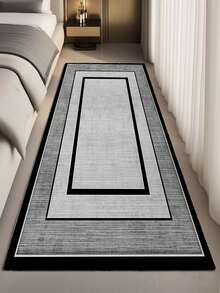 Minimalist Geometric Pattern Printed Rugs, Living Room Sofa Carpet, Bedroom Carpets, Anti-Slip Bedside Rugs, Dining Room Kitchen Mats, Office Chair Pads, Entrance Doormat, Picnic Blanket, Outdoor Camping Mat - Grey - View 22
