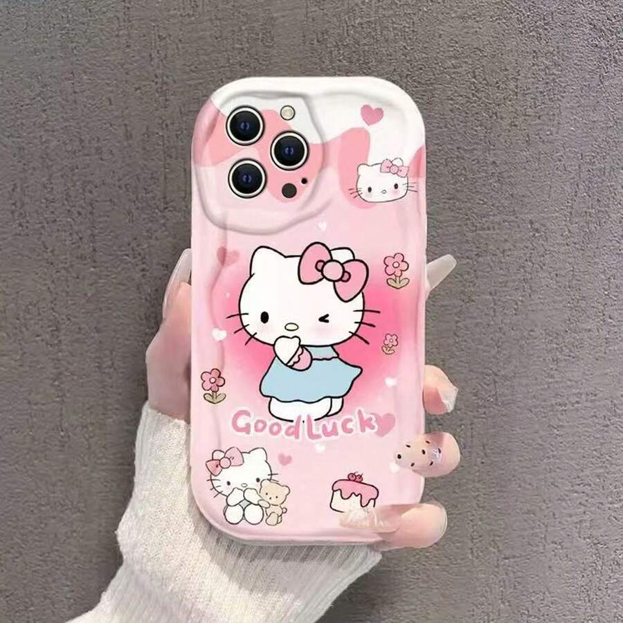 Ốp lưng Sanrio tương thích với Apple 15 Pro Max, 14 Pro phiên bản mới bán chạy, 13 Silicone, 12 Lens, 11 Bảo vệ toàn diện, 17 Nữ thần dễ thương, 16 Hình hoạt hình - Ốp bảo vệ chống rơi chất lượng cao - Chớp mắt KT - Xem 1