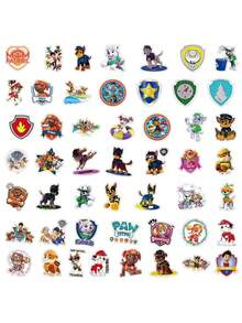 50pcs Paw Patrol Cartoon Children Stickers, Stickers, Stickers, Creative Scrapbooking Materials - Multicolor - View 4
