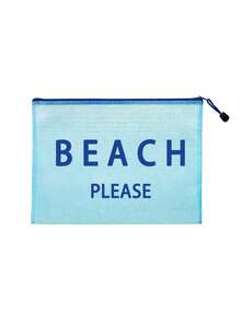Túi đi biển chống thấm nước và thời trang với họa tiết sao biển "Beach Please". Túi đựng mỹ phẩm trong suốt dung tích lớn với khóa kéo nylon - nhẹ, thích hợp cho mùa xuân và mùa hè, bền chắc, hoàn hảo cho bơi lội, đi biển, lặn biển và các kỳ nghỉ hè, học sinh trở lại trường, túi đựng đồ chống nắng nhẹ, phù hợp làm quà tặng cho bạn bè, gia đình, bạn gái và bạn cùng lớp. Món quà và quà lưu niệm hoàn hảo cho sinh nhật, ngày lễ, tiệc tùng, đám cưới (cho phù dâu), Ngày của Mẹ và Ngày Nhà giáo. - Nhiều màu - Xem 12