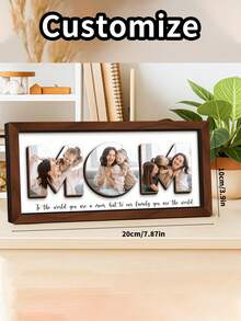 Personalized Customized Photo Mother Frame Gift, Mother Photo Logo, Mother's Day Gift, Mother Customized Photo Wooden Plaque, Mother's Gift, Grandmother's Gift, Gift For Her - Multicolor - View 8