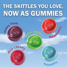 Skittles Gummies Sour Gummy Candy 4.2 Oz + Skittles Gummies Wild Berry Gummy Candy 4.2 Oz Variety Pack – Chewy Fruity Candy, 2 Pack - Gummy Candy - View 5