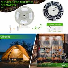 WIXHFG [Solar Flagpole Lights] Solar Flagpole Lights, Flag Lights, Camping Tent Lights, Garden Lights, Umbrella Lights, Ultra-Bright Solar-Powered Flagpole Lights, Dusk To Dawn - 128LED - 查看 3