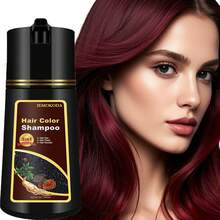 IEMOKODA Color Shampoo Hair Dye 3-IN-1 For Women For All Types Of Hair, Blonde Brown Instant Hair Dye Shampoo 12 Colors Available, Find Your Hair Color Shades, Dark Blonde Hair Care Gifts For Mom Cover 99.99% Gray, 16.9 Fl.Oz. - Dark Wine Red - 查看 1